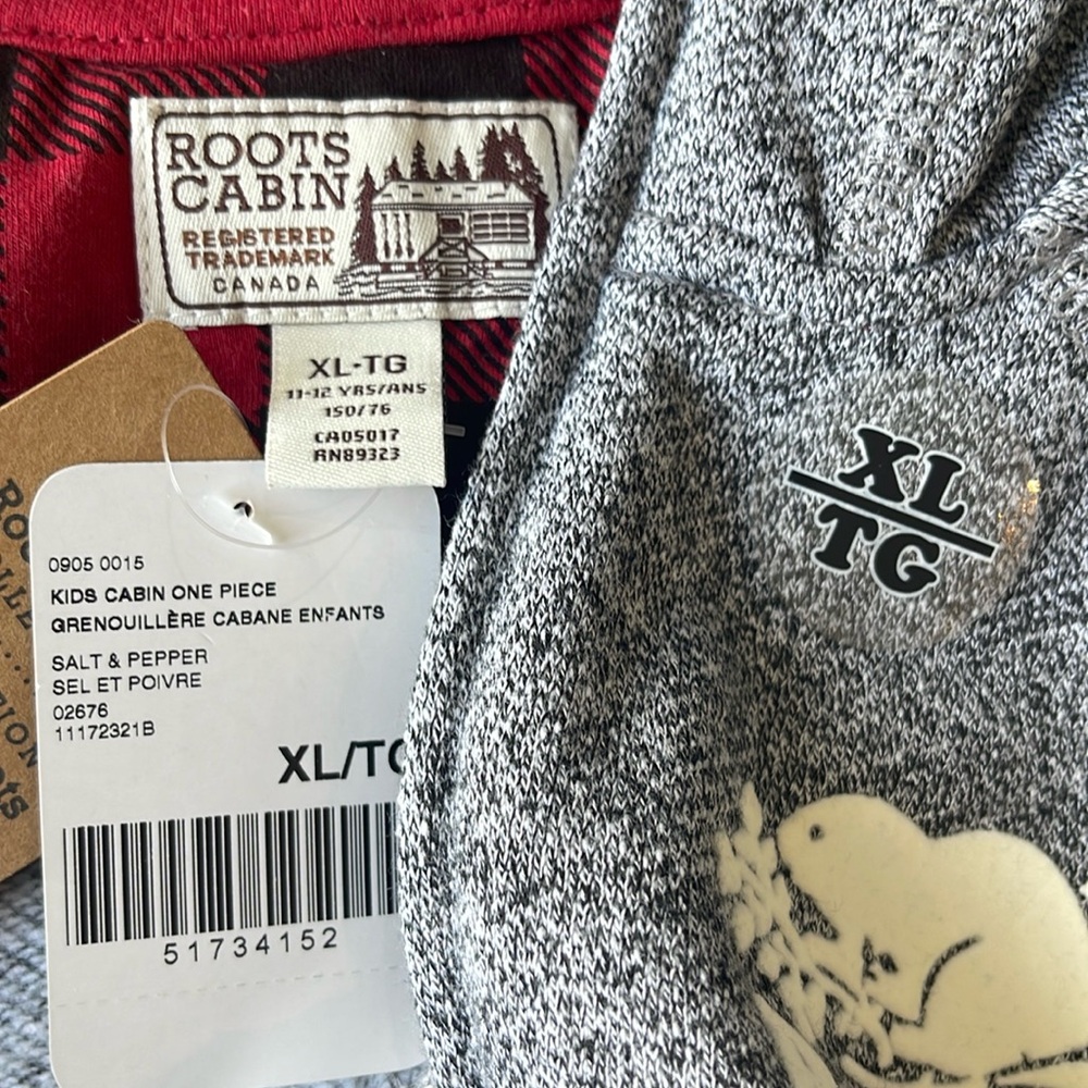 NWT Roots Kids Cabin Onesie Unisex size XL - Picture 2 of 15